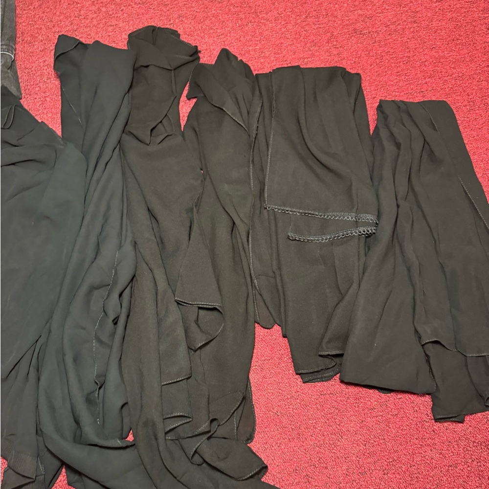 Black chiffon scarves bundle